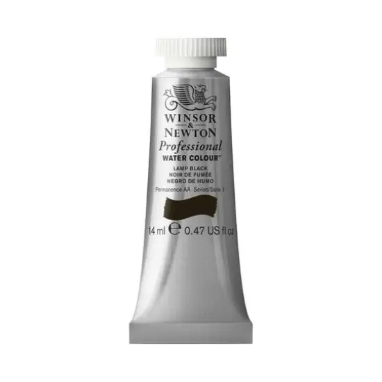 Winsor & Newton® Professional Water Colour™ Paint Tube, 14mL Lamp Black {1}