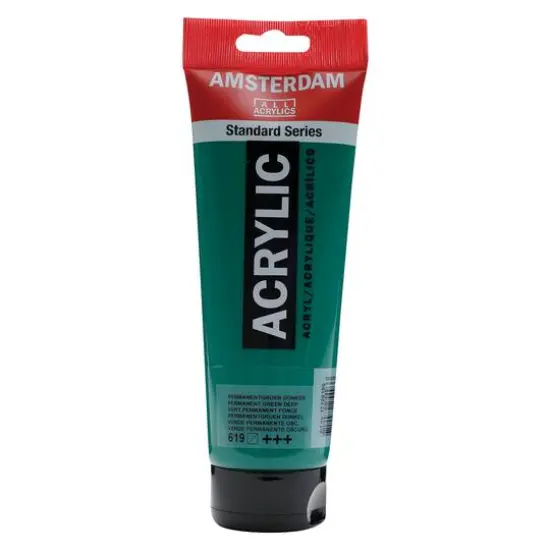 Amsterdam 250mL Standard Acrylic Paint 619 Permanent Green Deep {1}
