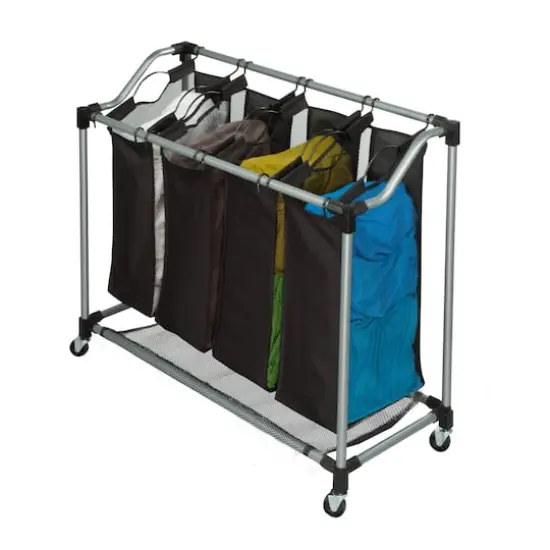 Honey Can Do Deluxe Quad Laundry Sorter with Mesh Bags {4}