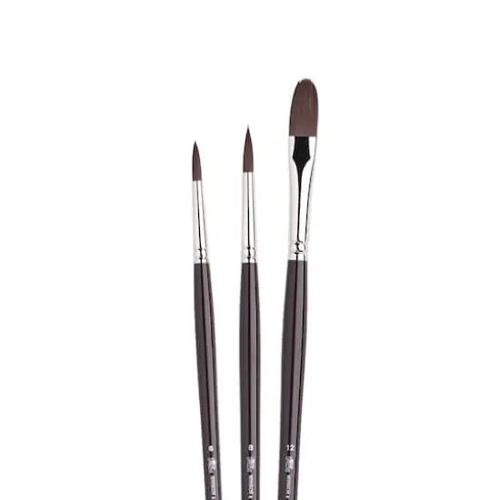 Winsor & Newton&reg; Galeria&reg; Long Handle Brush 3 Pack {3}