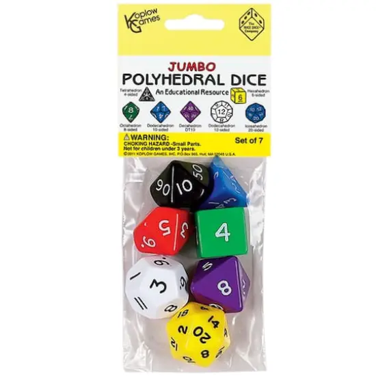 Koplow Games Jumbo Polyhedral Dice Set, 7 Pack {1}