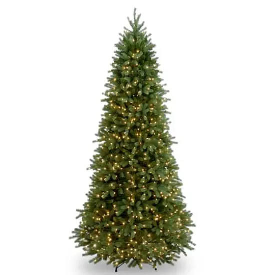 9 Ft. Pre-Lit Feel Real&reg; Jersey Frasier Fir Pencil Slim Artificial Christmas Tree, Clear Lights {1}