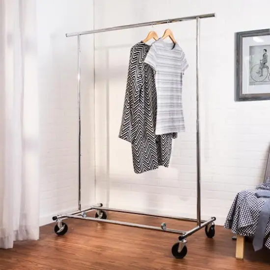 Honey Can Do Chrome Collapsible Commercial Garment Rack {5}
