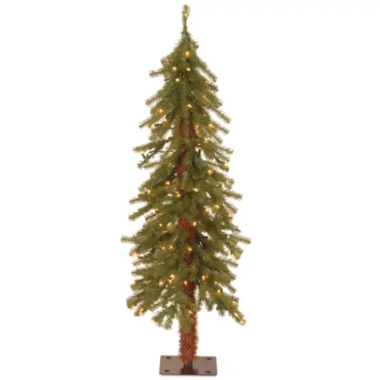 4 ft. Pre-Lit Hickory Cedar Artificial Christmas Tree, Clear Lights {1}