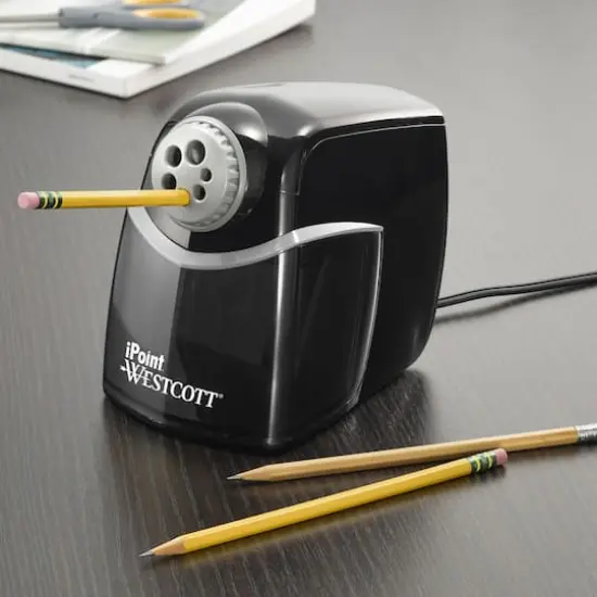 Westcott&reg; iPoint Black & Gray 8.25" x 5.75" Heavy Duty School Sharpener {4}