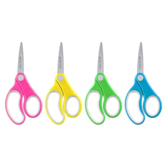 Westcott&reg; 5&rdquo; Assorted Soft Handle Kids School Scissors Classpack, 12 Pack {1}