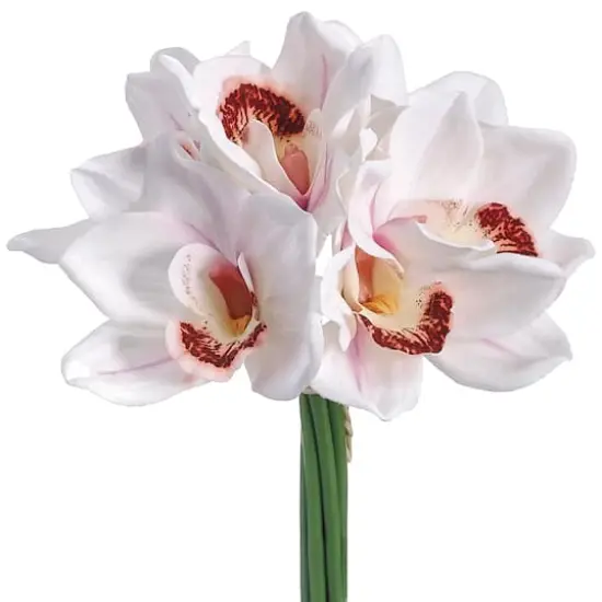 Real Touch&trade; White Cymbidium Bouquet {1}