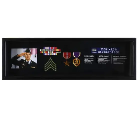 Black Shadow Box Base For Memorial Flag Case by Studio D&eacute;cor&reg; {1}