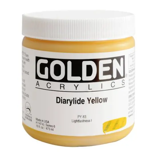Golden&reg; Heavy Body Acrylic Paint, 16oz. Diarylide Yellow {1}
