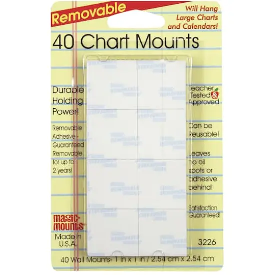 Magic Mounts&reg; 1" Removable Chart Mounts, 6 Bundle Packs {1}