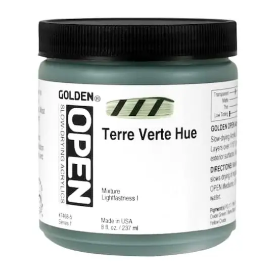 Golden&reg; OPEN&trade; Slow Drying Acrylics, 8oz. Terre Verte Hue {1}