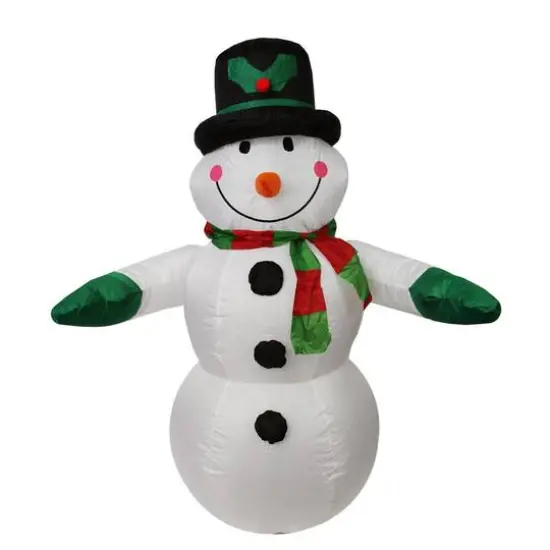 4ft. Inflatable Lighted Snowman with Top Hat Christmas Yard Art Decoration {1}