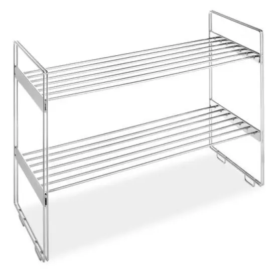Whitmor Stackable Closet Shelves 2-Tier, Chrome {1}