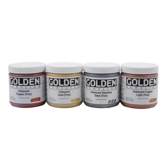 Golden&reg; Heavy Body Iridescent Acrylics 8oz. Micaceous Iron Oxide {3}