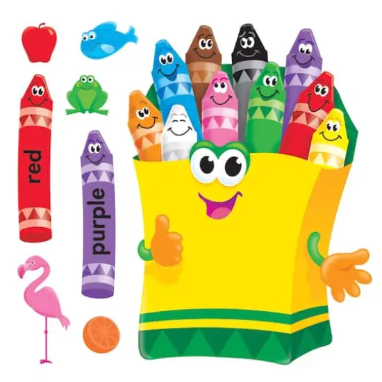 Trend Enterprises Colorful Crayons Bulletin Board Set {3}