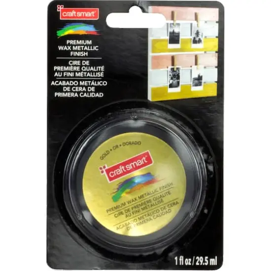 Premium Wax Metallic Finish By Craft Smart&reg; Gold {4}