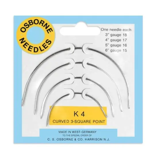 Curved 3-Square Point Upholstery Needle Kit {1}