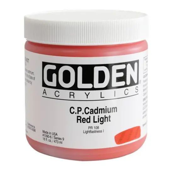 Golden&reg; Heavy Body Acrylic Paint, 16oz. C P Cadmium Red Light {1}