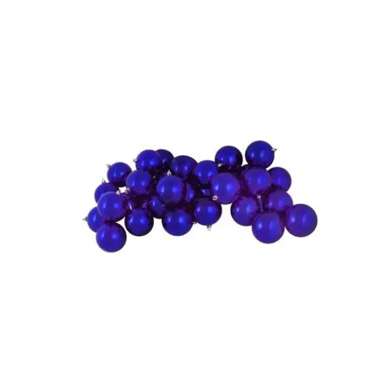 60ct Shiny Royal Blue Shatterproof Ball Ornaments {1}