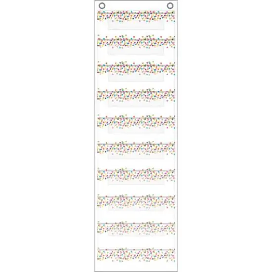 Confetti 10 Pocket File Storage Pocket Chart {3}