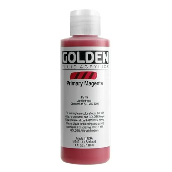 Golden&reg; 4oz. Fluid Acrylics Primary Magenta {1}