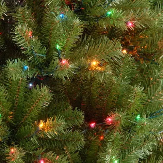 4.5ft. Pre-Lit North Valley&trade; Spruce Medium Artificial Christmas Tree, Multicolor Lights {3}