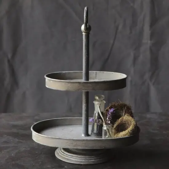 Hello Honey&reg; Zinc 2-Tier Metal Tray {3}