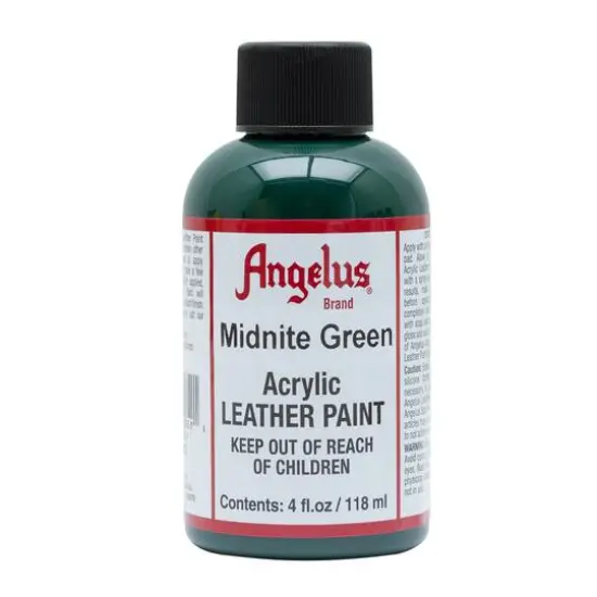 Angelus&reg; Acrylic Leather Paint, 4oz. Midnight Green {1}