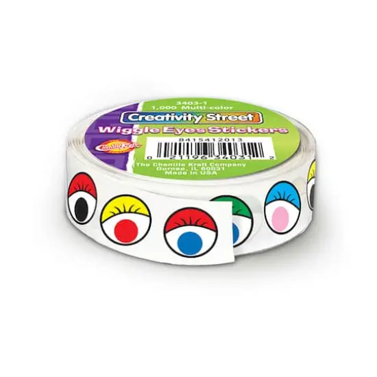 Creativity Street&reg; Wiggle Eyes Stickers Roll, Multicolor {1}