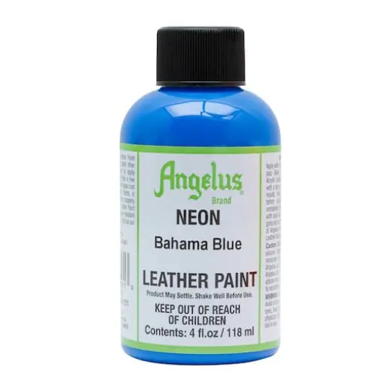 Angelus&reg; Neon Leather Paint, 4oz. Bahama Blue {1}