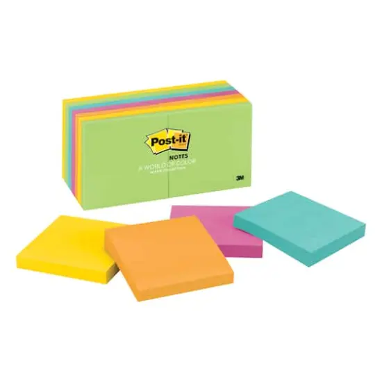 Post-it&reg; Jaipur Collection Notes, 3" x 3", 14 Pads {1}