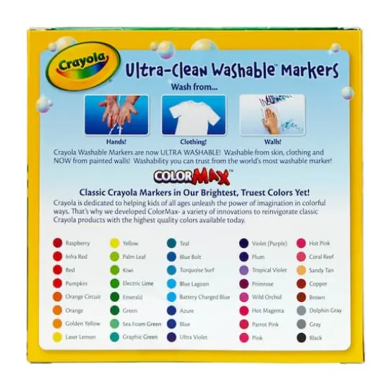 Crayola Ultra Clean Washable Classic Colors Broad Line Markers, 40ct. {5}