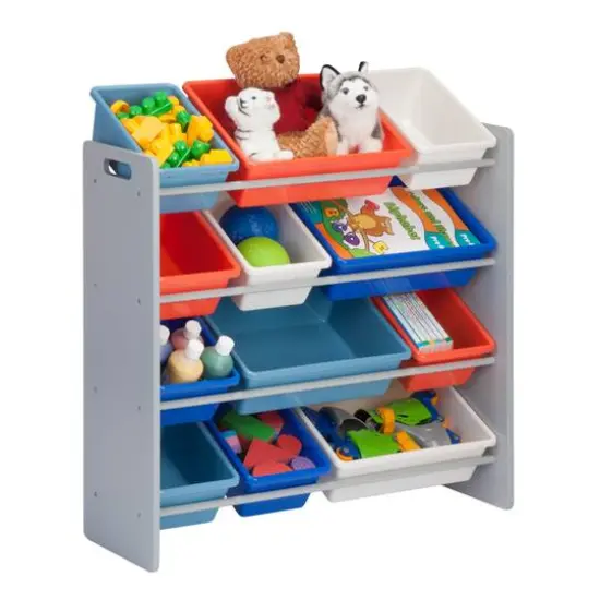 Honey Can Do Gray 12-Bin Kids Storage Organizer {3}