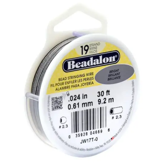 Beadalon&reg; 19 Strand Bright Bead Stringing Wire, 0.024" {1}