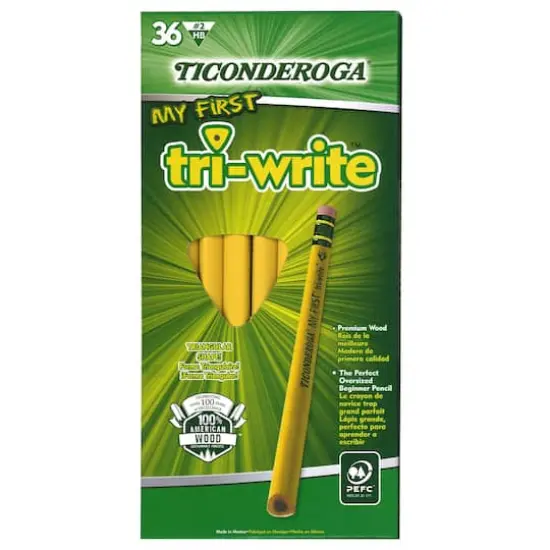 Ticonderoga&reg; My First Tri-Write&trade; Primary Size No. 2 Pencils with Eraser, 36 Pack {1}