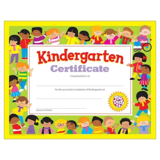 Trend Enterprises&reg; 8.5" x 11" Kindergarten Certificate, 6 Pack Bundle {1}