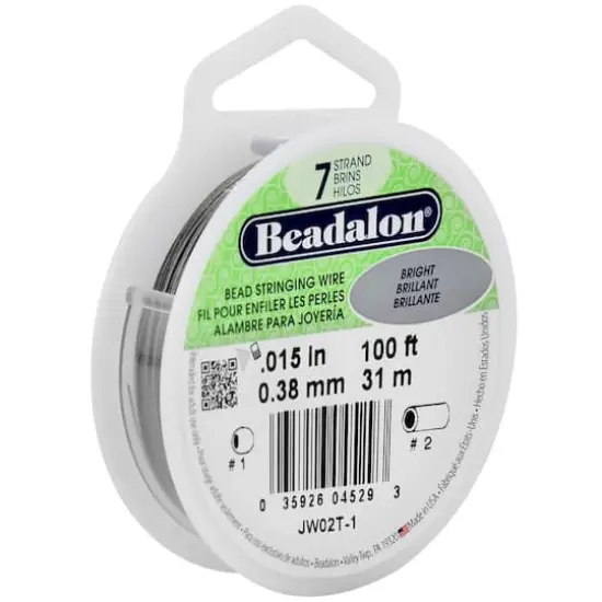 Beadalon® 7 Strand Bright Bead Stringing Wire, 0.15", 100 ft. {1}
