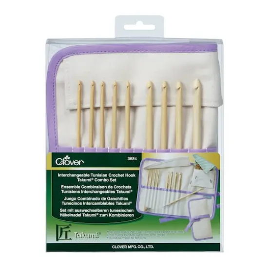Clover Takumi&reg; Interchangeable Tunisian Crochet Hook Combo Set {5}