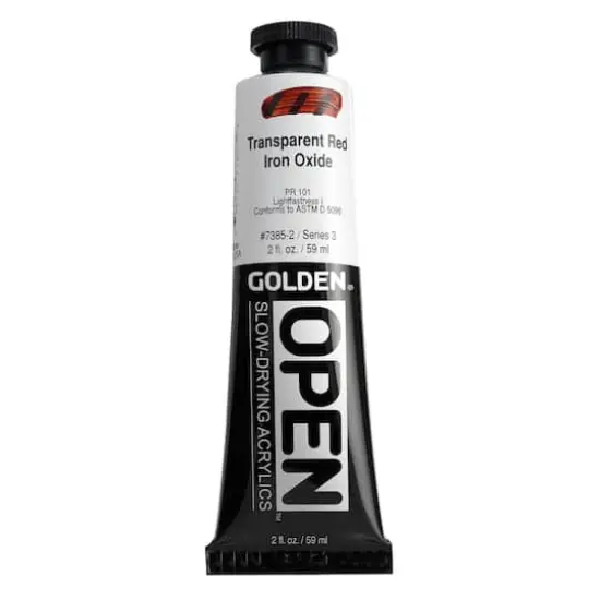 Golden&reg; OPEN&trade; Slow-Drying Acrylics, 2oz. Transparent Red Iron Oxide {1}