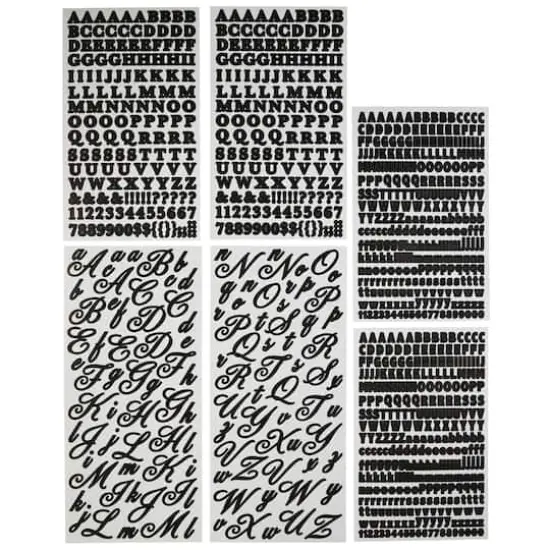 Recollections&trade; Alphabet Stickers, Value Pack Black {5}