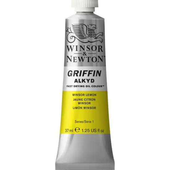 Winsor & Newton&trade; Griffin Alkyd Fast Drying Oil Colour&trade;, 37mL Winsor Lemon {1}