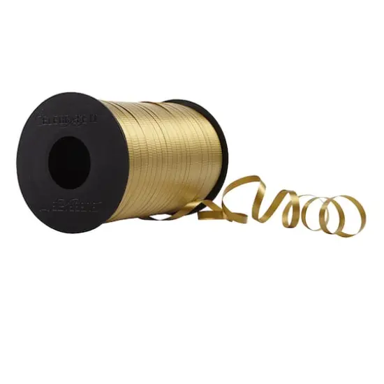 500yd. Textured Curling Ribbon by Celebrate It&trade; Gold {4}