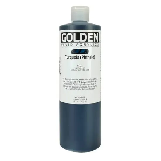 Golden&reg; Fluid Acrylics, 16oz. Turquois (Phthalo) {1}