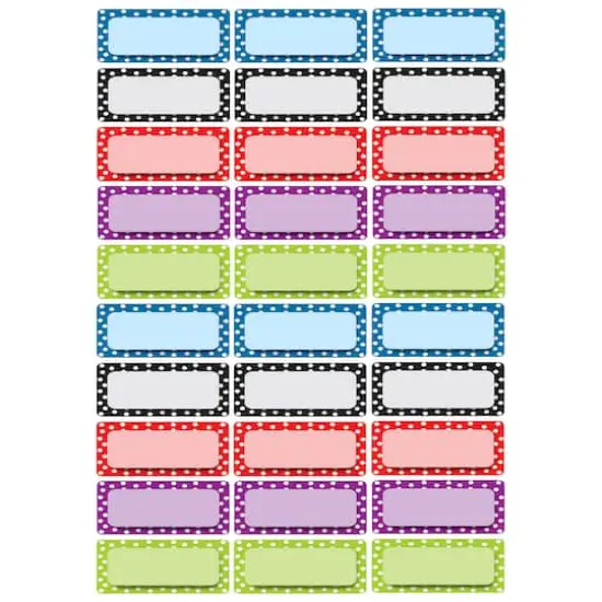 Ashley Productions Magnetic Small Nameplates, Color Dots Pattern (3 Packs) {1}