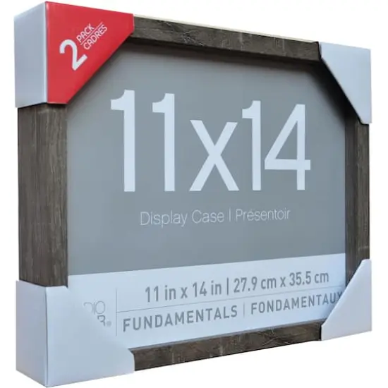 2 Pack Fundamentals 11" x 14" Gray Shadow Boxes by Studio D&eacute;cor&reg; {4}
