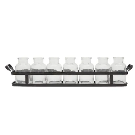 Hello Honey&reg; Glass Bottle Set & Metal Tray {1}