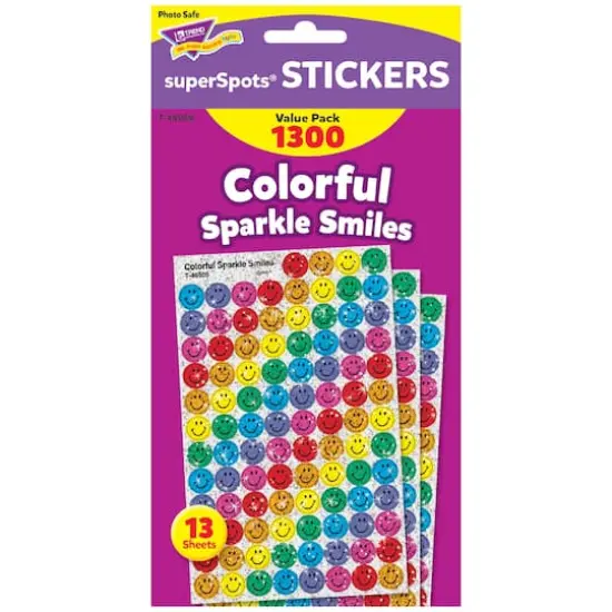 Trend Enterprises&reg; superSpots&reg; Multicolor Sparkle Smiles, 3 Pack Bundle {3}