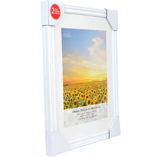 2 Pack Lifestyles 11" x 14" White Frames with Mat by Studio D&eacute;cor&reg; {5}