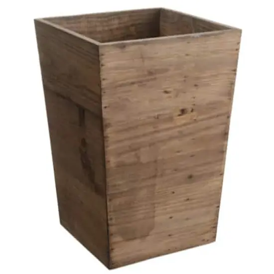 13.75" Country Rustic Natural Wood Storage Bin {3}