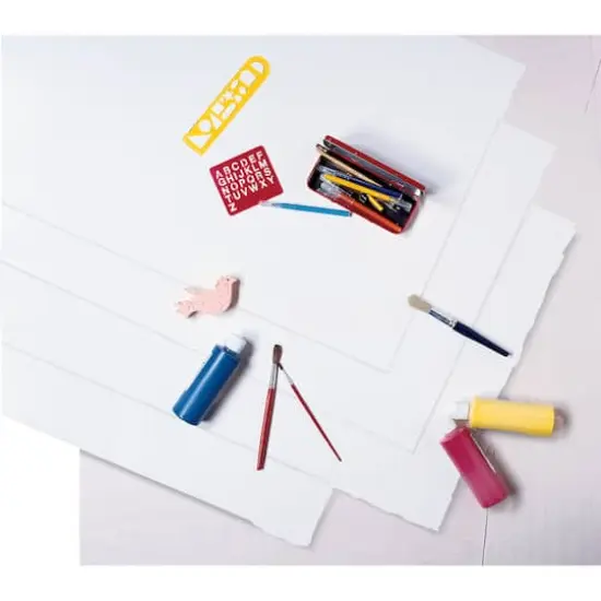 Pacon&reg; 22" x 28" Pearl White Railroad Poster Board, 100 Count {3}